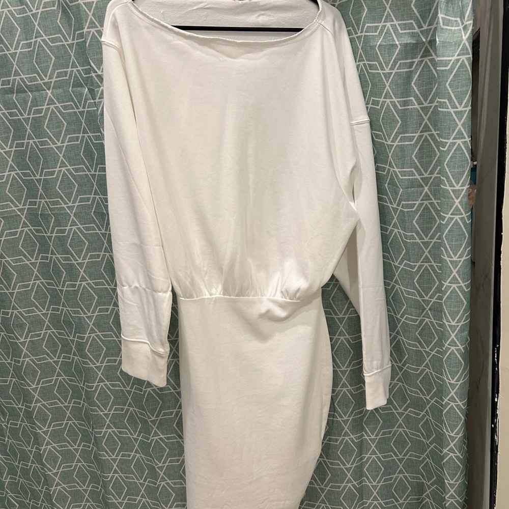 Express Asymmetrical White Dress